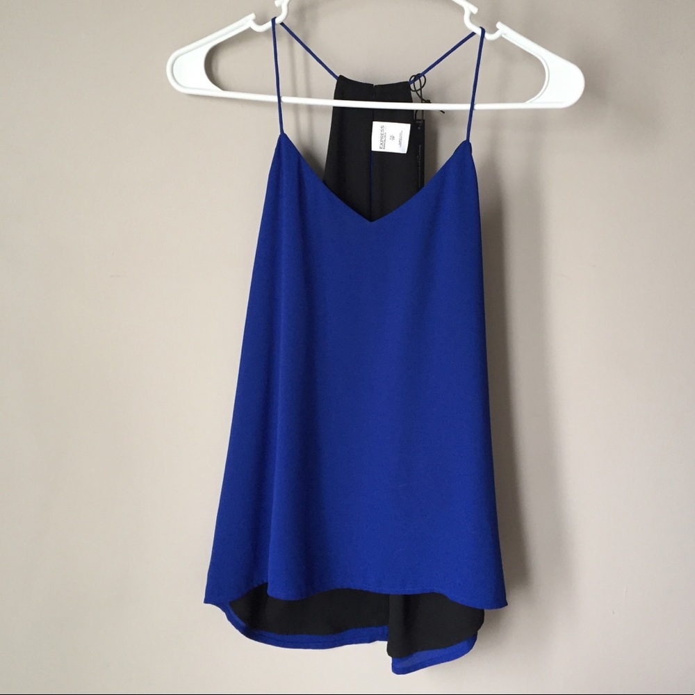 NWT Blue & Black Express reversible Barcelona Cami